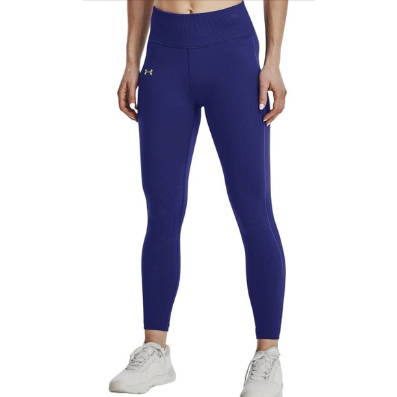 Women's UA Rush™ Seamless Ankle Leggings, ColorsBauhaus Blue/Iridescent, Small - Picture 2 of 6